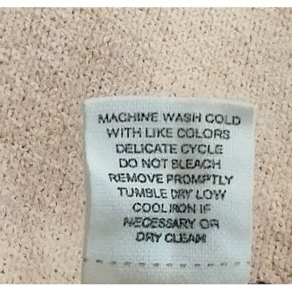 Intuitions light Peach Sweater Women knitted Cardigan Medium Lace Cottagecore - Picture 14 of 15